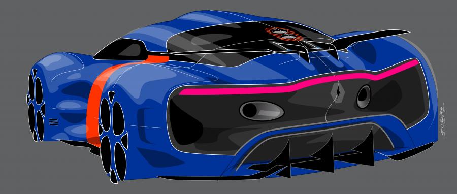 Эскиз Renault Alpine A110-50 Concept 2012 года  (фото 67 из 105)